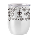 New Orleans Saints 16oz Botanical Stainless Curved Beverage - Logo Brands - Flyclothing LLC