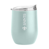 New Orleans Saints 16oz Vertical Powder Coat Curved Beverage - Logo Brands - Flyclothing LLC