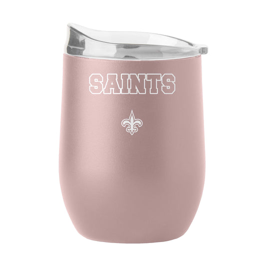 New Orleans Saints 16oz Stencil Powder Coat Curved Beverage - Logo Brands - Flyclothing LLC