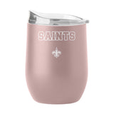 New Orleans Saints 16oz Stencil Powder Coat Curved Beverage - Logo Brands - Flyclothing LLC
