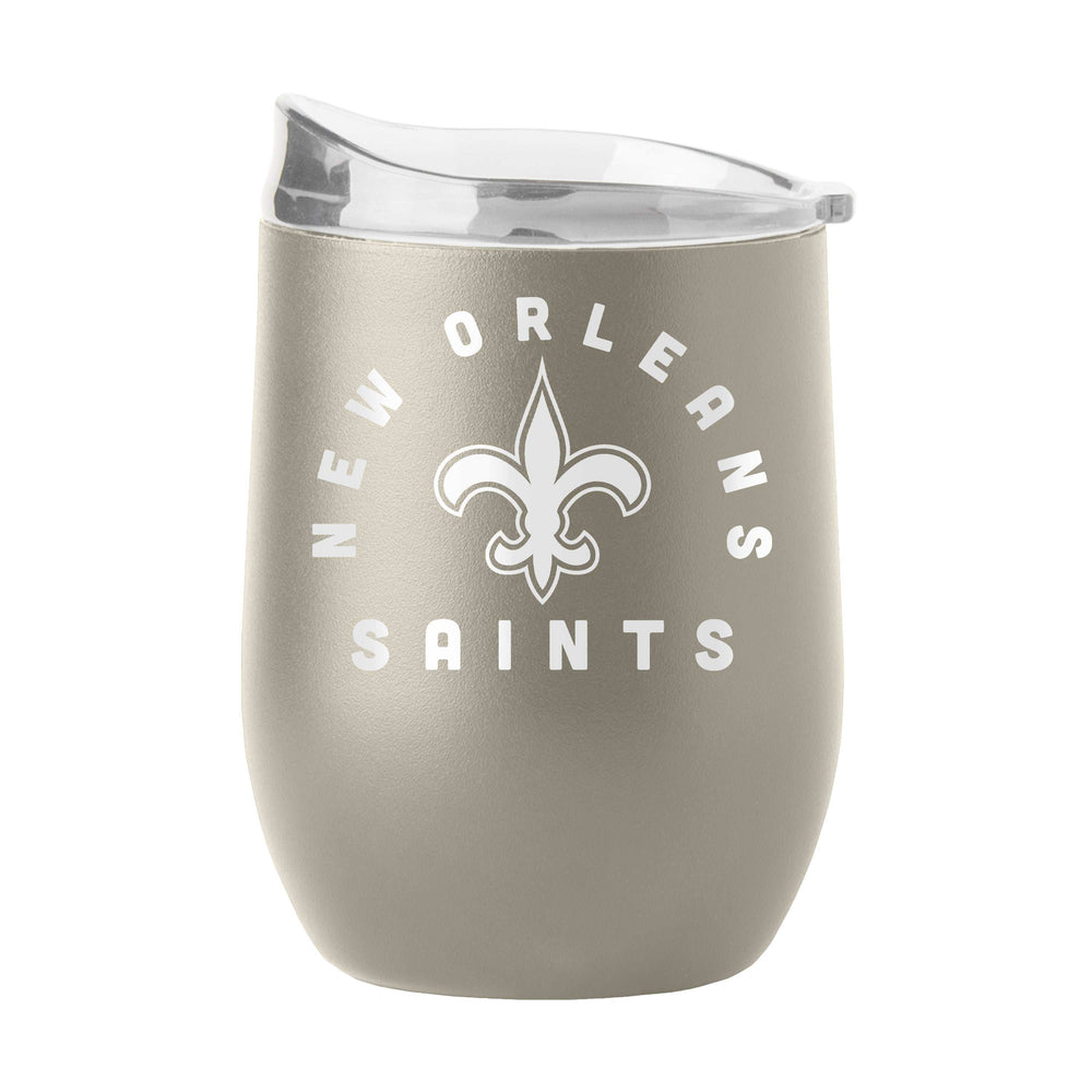 New Orleans Saints 16oz Archway Powder Coat Curved Bev - Logo Brands - Flyclothing LLC