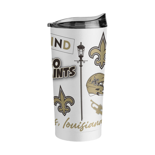 New Orleans Saints 20oz Native Powder Coat Tumbler - Logo Brands - Flyclothing LLC