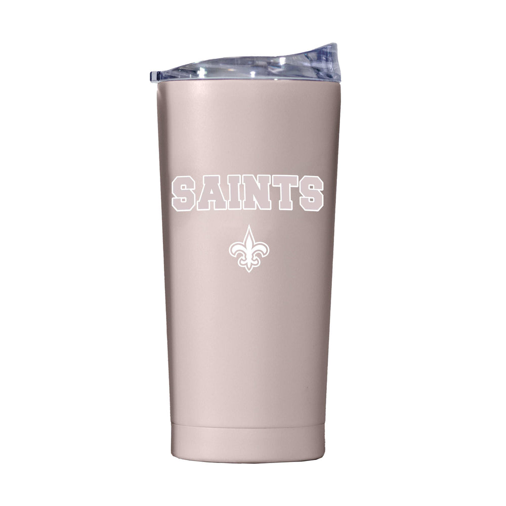 New Orleans Saints 20oz Stencil Powder Coat Tumbler - Logo Brands - Flyclothing LLC