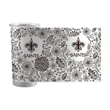 New Orleans Saints 20oz Botanical Stainless Steel Tumbler - Logo Brands - Flyclothing LLC