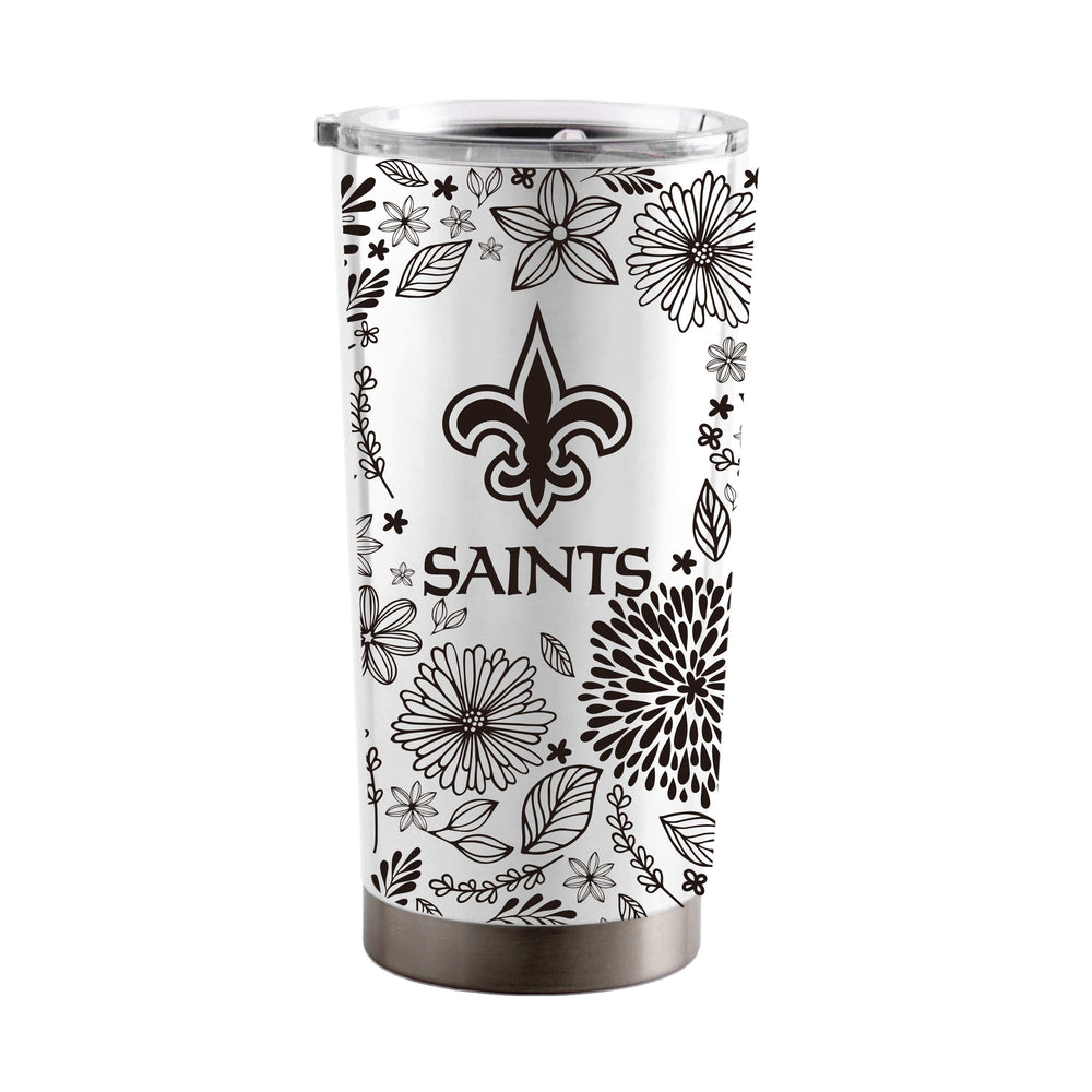 New Orleans Saints 20oz Botanical Stainless Steel Tumbler - Logo Brands - Flyclothing LLC