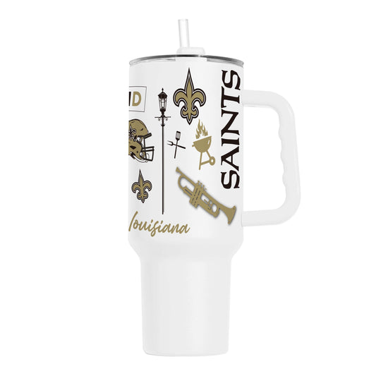 New Orleans Saints 40oz Native Powder Coat Tumbler - Logo Brands - Flyclothing LLC