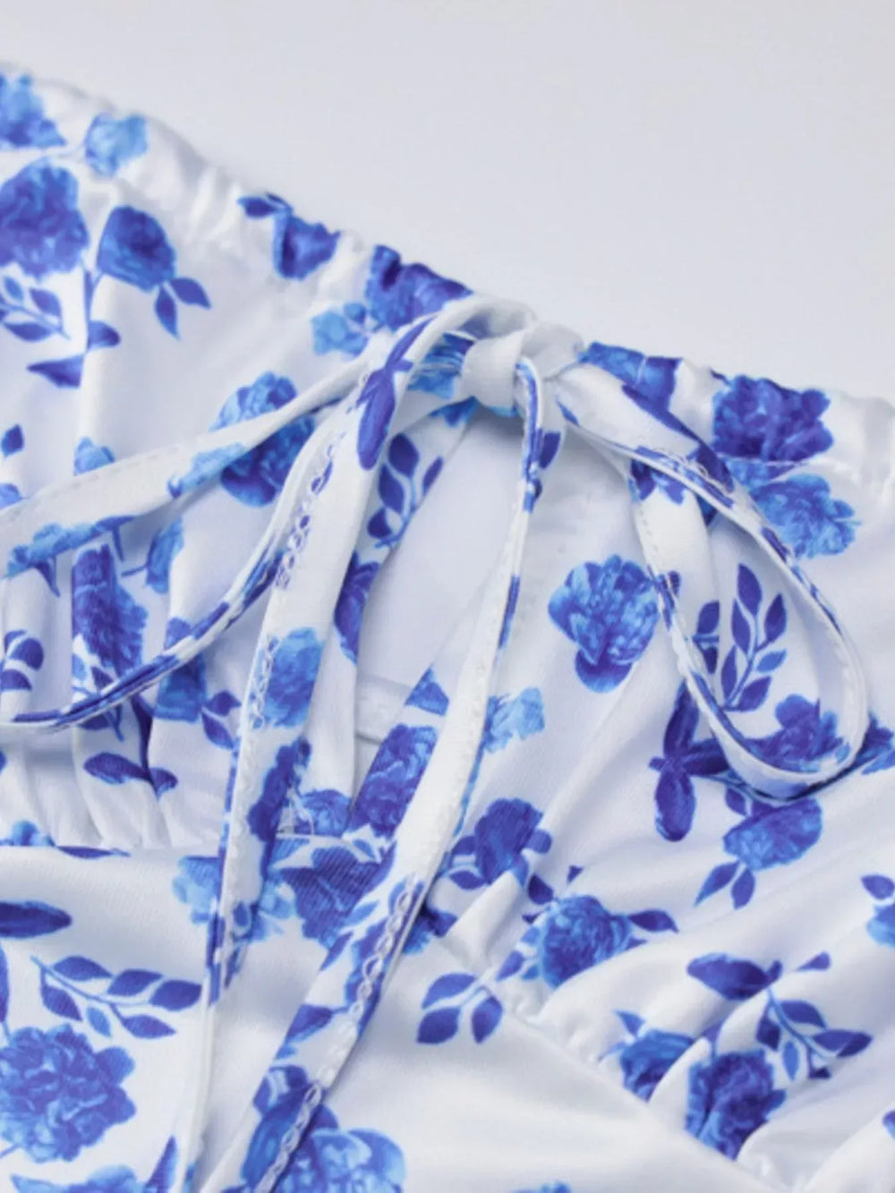 Floral Print Tie Strap Bodycon Maxi Dress - Trendsi - Flyclothing LLC