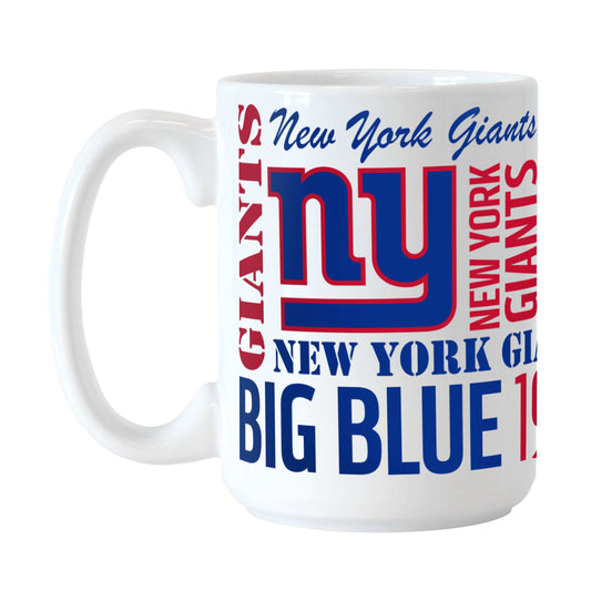 NY Giants 15oz Spirit Sublimated Mug - Logo Brands - Flyclothing LLC