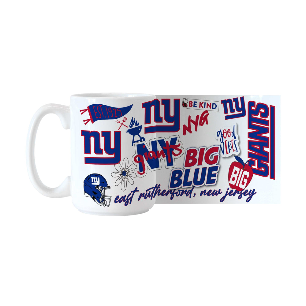 New York Giants 15oz Native Sublimated Mug - Logo Brands - Flyclothing LLC
