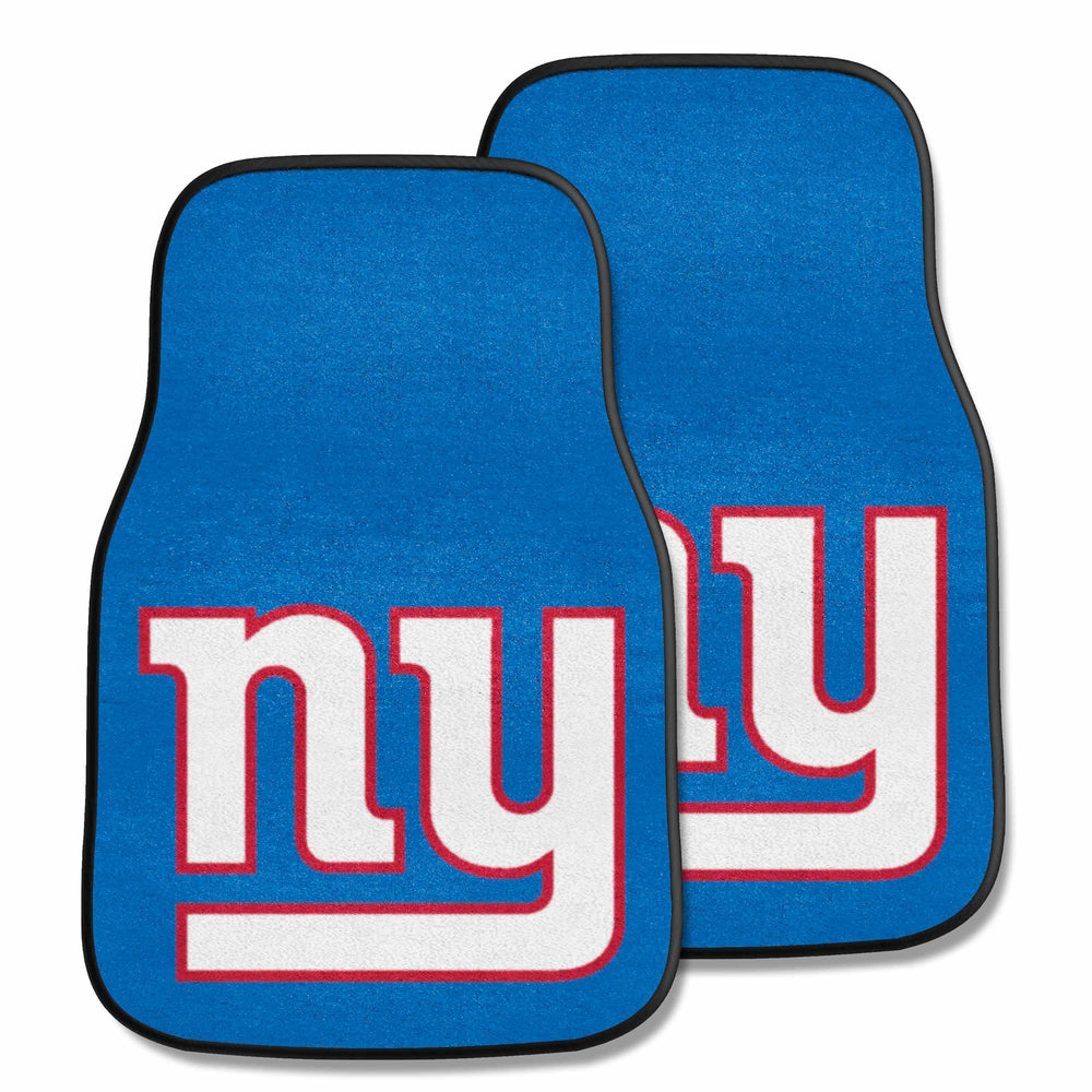 NFL - New York Giants 2-pc Carpet Car Mat Set - Logo Brands - Flyclothing LLC