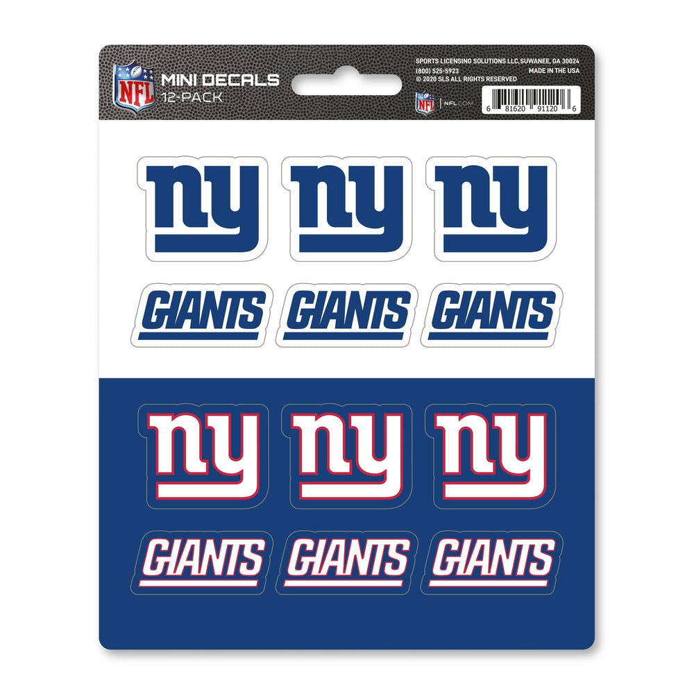 NFL - New York Giants Mini Decal 12-pk - Logo Brands - Flyclothing LLC