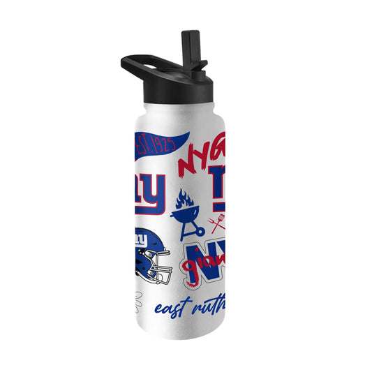 NY Giants 34oz Native Quencher Bottle - Logo Brands - Flyclothing LLC