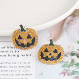 Demon Pumpkin Rhinestone Alloy Earrings - Trendsi - Flyclothing LLC