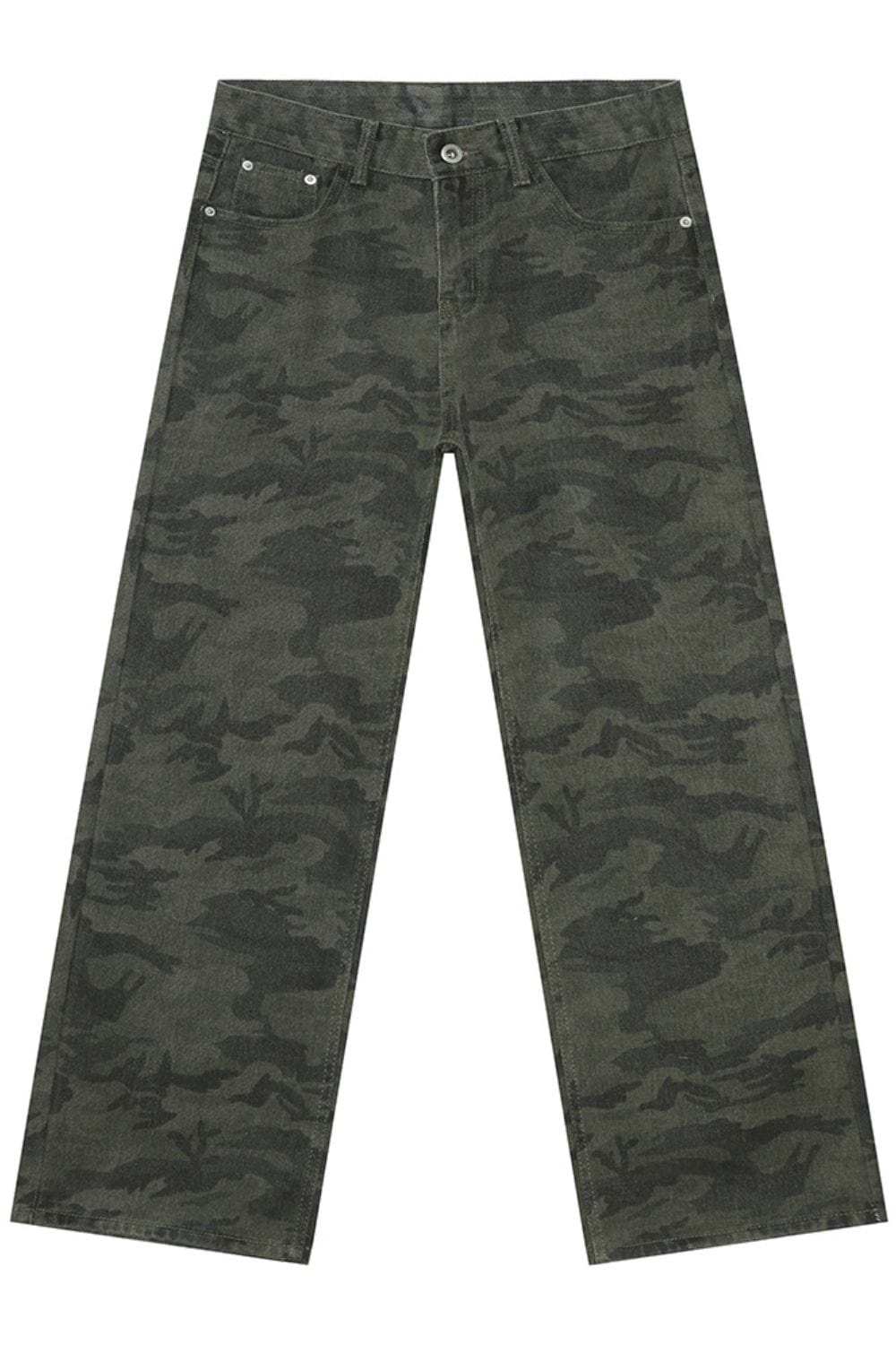 Camouflage Jeans with Pockets - Trendsi - Flyclothing LLC