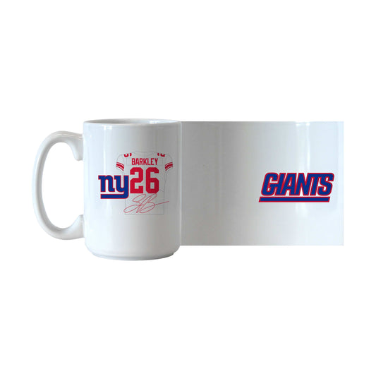 New York Giants Saquon Barkley Jersey 15oz Sublimated Mug - Logo Brands - Flyclothing LLC