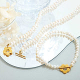 Titanium Steel Pearl Flower Bracelet - Trendsi - Flyclothing LLC