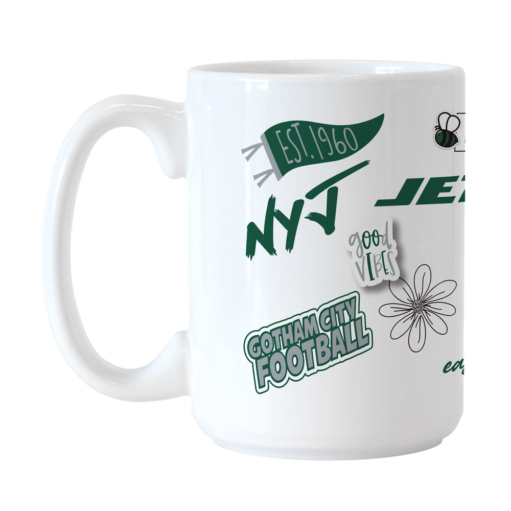 New York Jets 15oz Native Sublimated Mug - Logo Brands - Flyclothing LLC