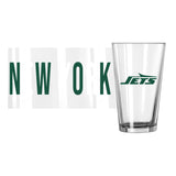 New York Jets 16oz Overtime Pint Glass - Logo Brands - Flyclothing LLC