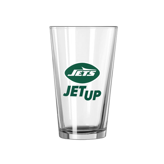 New York Jets 16oz Slogan Pint Glass - Logo Brands - Flyclothing LLC