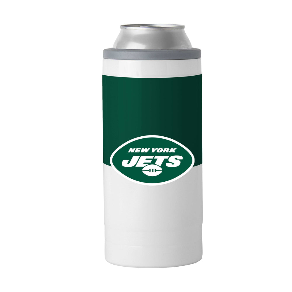 New York Jets 12oz Colorblock Slim Can Coolie - Logo Brands - Flyclothing LLC