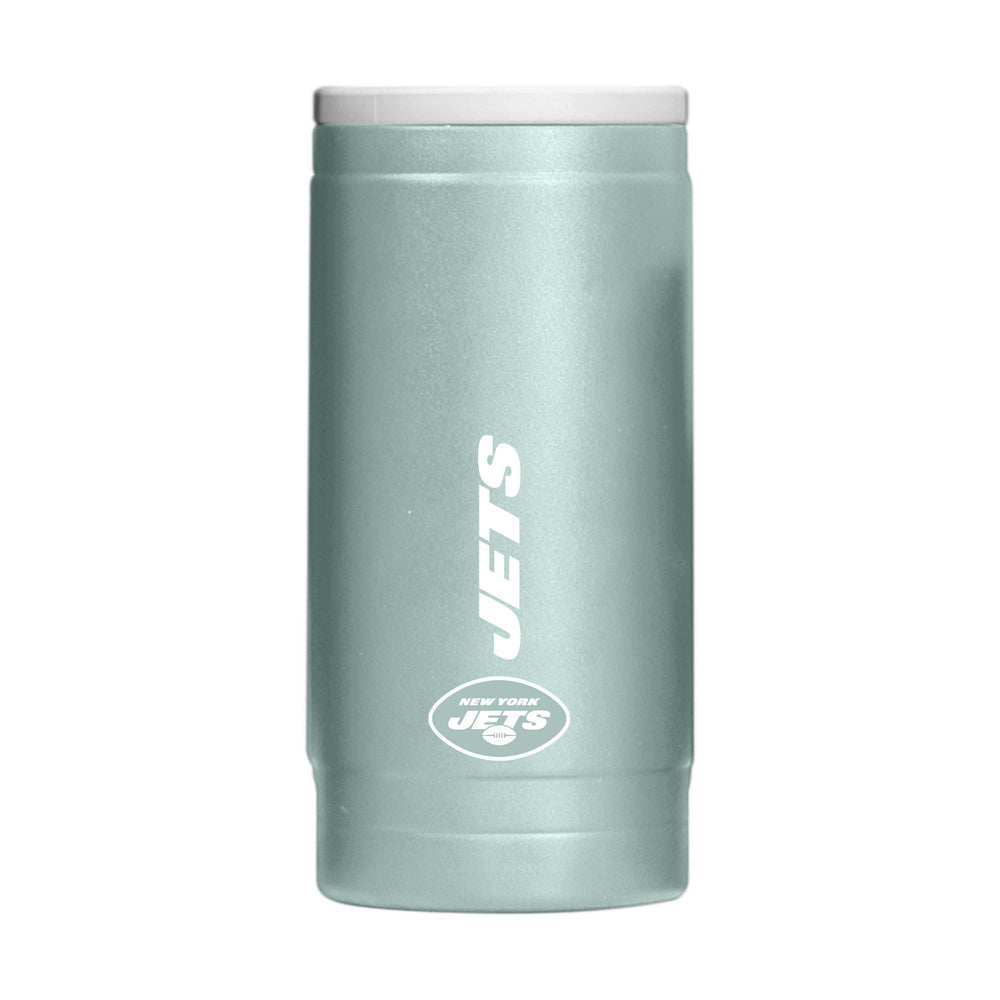 NY Jets Vertical Powder Coat Slim Can Coolie - Logo Brands - Flyclothing LLC