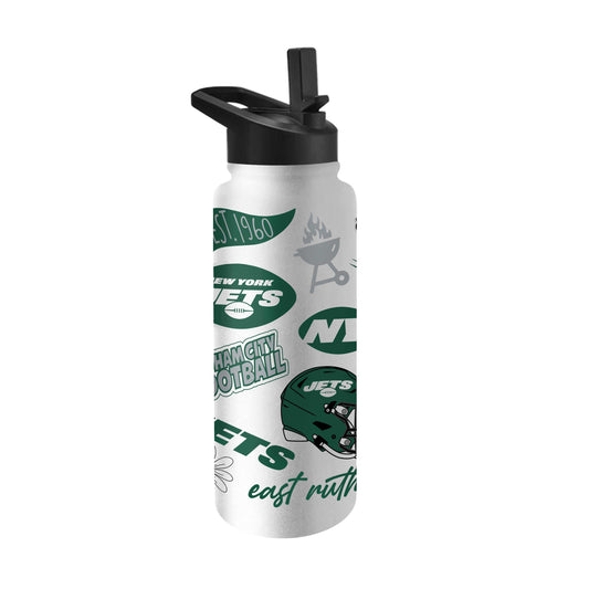 NY Jets 34oz Native Quencher Bottle - Logo Brands - Flyclothing LLC
