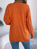 Openwork Open-Front Long Sleeve Cardigan - Trendsi - Flyclothing LLC