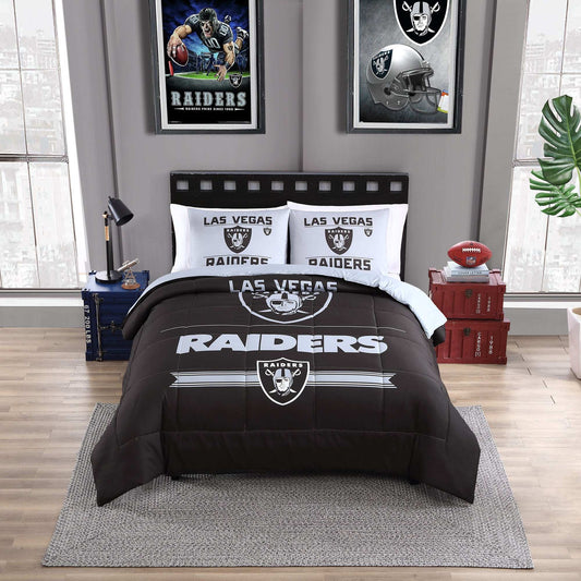 Las Vegas Raiders Command Comforter Set Full/Queen - Logo Brands - Flyclothing LLC