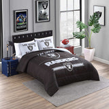 Las Vegas Raiders Command Comforter Set Full/Queen - Logo Brands - Flyclothing LLC