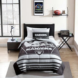Las Vegas Raiders Crosser Comforter Set Twin - Logo Brands - Flyclothing LLC
