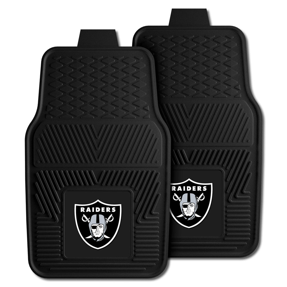 NFL - Las Vegas Raiders 2-pc Vinyl Car Mat Set - Logo Brands - Flyclothing LLC