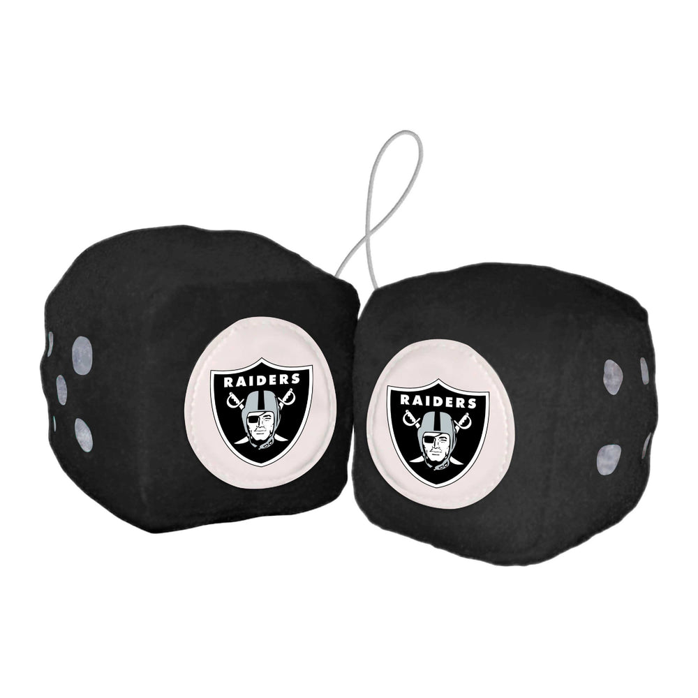 NFL - Las Vegas Raiders Fuzzy Dice - Logo Brands - Flyclothing LLC
