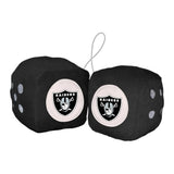 NFL - Las Vegas Raiders Fuzzy Dice - Logo Brands - Flyclothing LLC