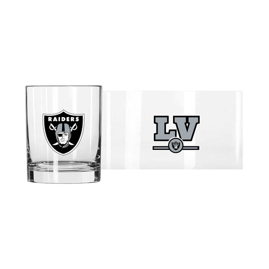 Las Vegas Raiders 14oz Letterman Rocks Glass - Logo Brands - Flyclothing LLC