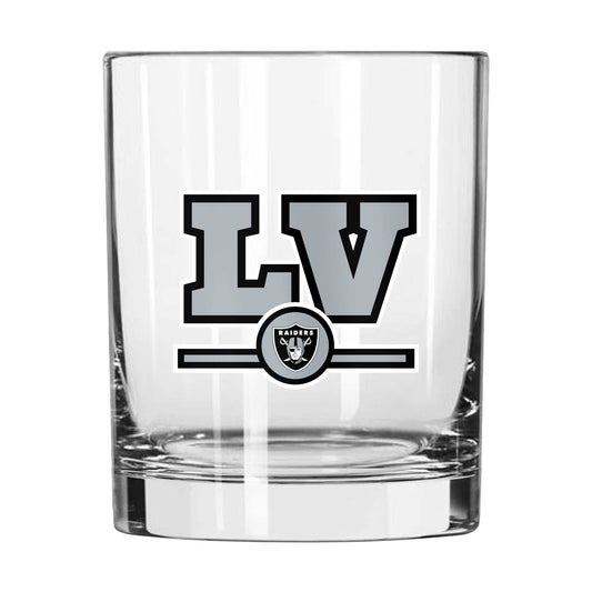 Las Vegas Raiders 14oz Letterman Rocks Glass - Logo Brands - Flyclothing LLC
