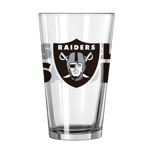 Las Vegas Raiders 16oz Overtime Pint Glass - Logo Brands - Flyclothing LLC