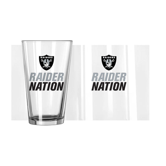 Las Vegas Raiders 16oz Slogan Pint Glass - Logo Brands - Flyclothing LLC