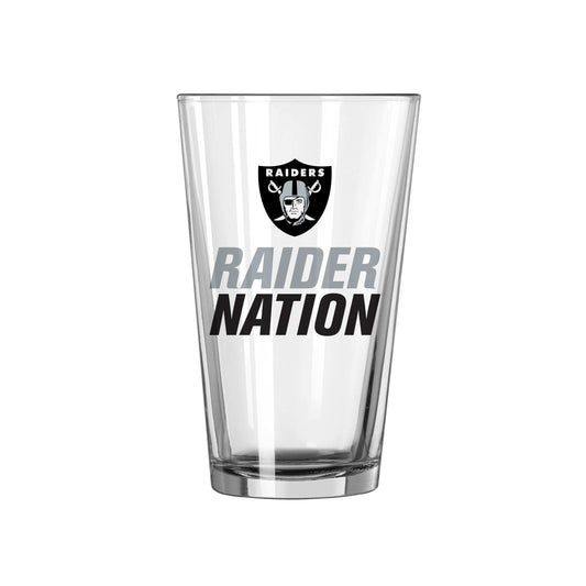 Las Vegas Raiders 16oz Slogan Pint Glass - Logo Brands - Flyclothing LLC
