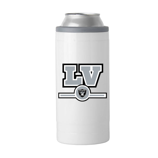 Las Vegas Raiders Letterman 12 oz Slim Can Coolie - Logo Brands - Flyclothing LLC