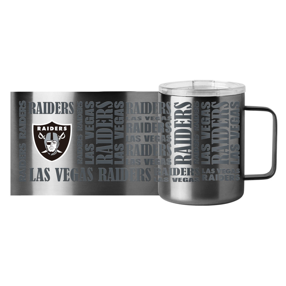 Las Vegas Raiders 15oz Replay Stainless Steel Mug - Logo Brands - Flyclothing LLC