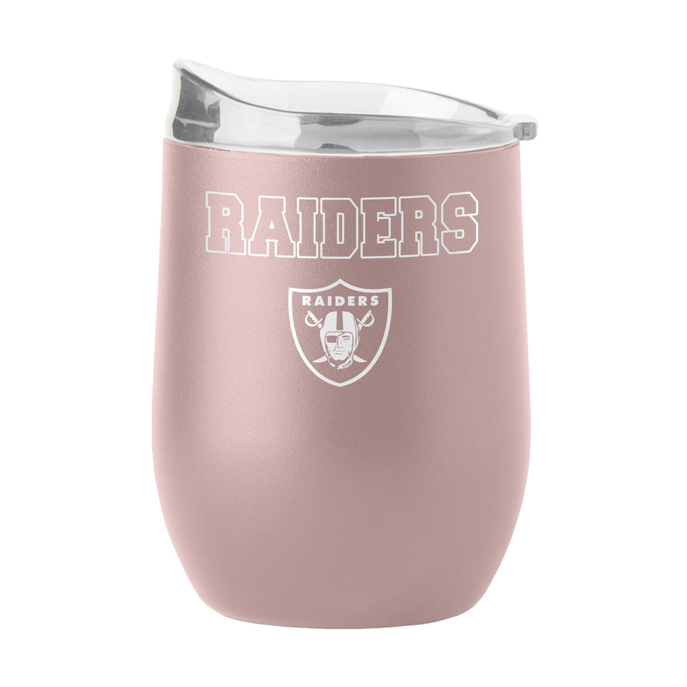 Las Vegas Raiders 16oz Stencil Powder Coat Curved Beverage - Logo Brands - Flyclothing LLC