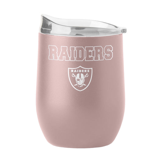Las Vegas Raiders 16oz Stencil Powder Coat Curved Beverage - Logo Brands - Flyclothing LLC