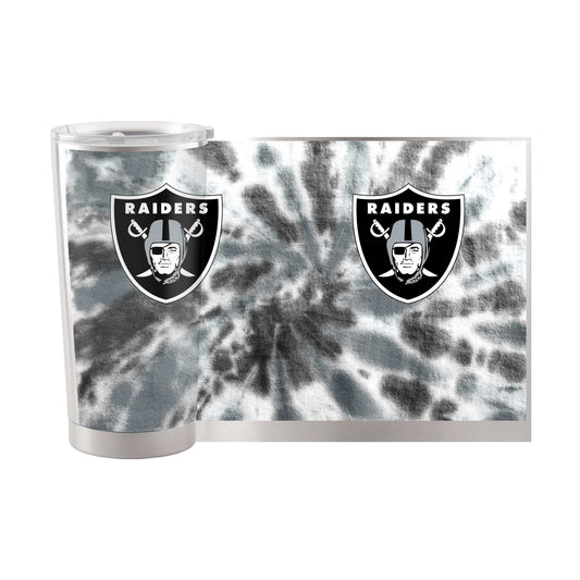 Las Vegas Raiders 20oz Tie Dye Stainless Steel Tumbler - Logo Brands - Flyclothing LLC