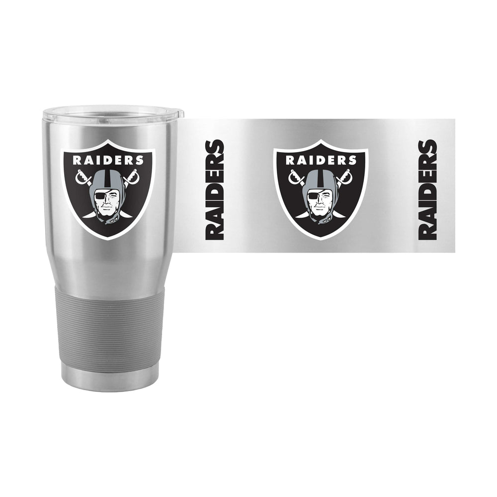 Las Vegas Raiders Silver 30oz Gameday Stainless Steel Tumbler - Logo Brands - Flyclothing LLC