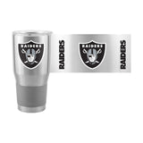 Las Vegas Raiders Silver 30oz Gameday Stainless Steel Tumbler - Logo Brands - Flyclothing LLC
