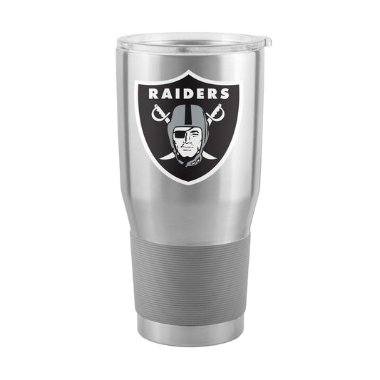 Las Vegas Raiders Silver 30oz Gameday Stainless Steel Tumbler - Logo Brands - Flyclothing LLC