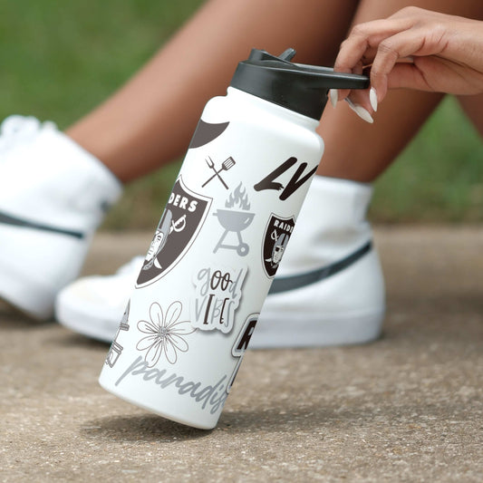 Las Vegas Raiders 34oz Native Quencher Bottle - Logo Brands - Flyclothing LLC