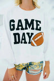 GAME DAY Round Neck Long Sleeve Sweatshirt - Trendsi - Flyclothing LLC