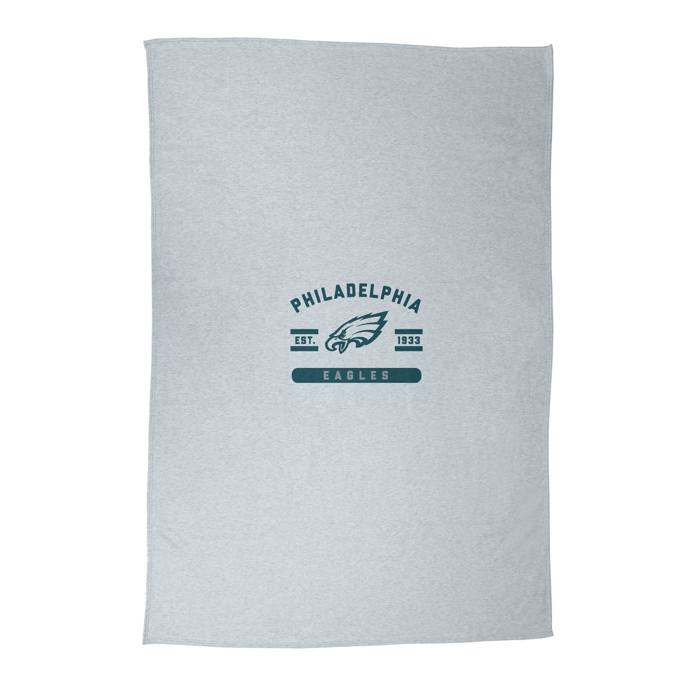 Philadelphia Eagles Athletic Gray Sublimated Sweatshirt Blanket - Logo Brands - Flyclothing LLC