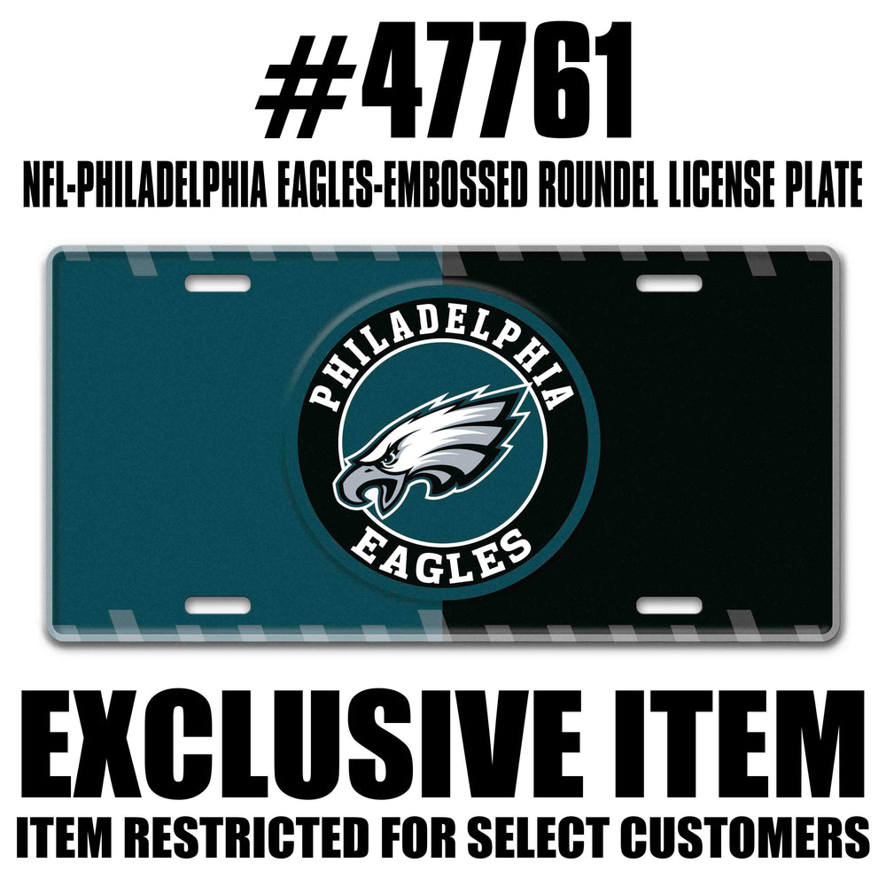 NFL - Philadelphia Eagles Embossed Roundel License Plate - Logo Brands - Flyclothing LLC